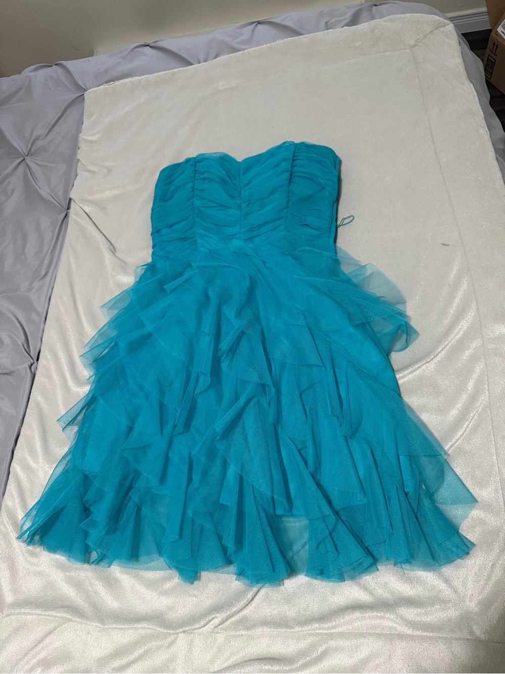 Teeze Me Turquoise Strapless Party Dress